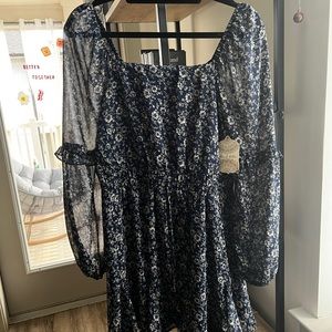 NWT Altar’d State Navy Floral Dress